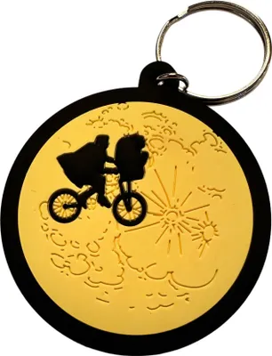 Produktbild von Schlüsselanhänger 5cm Mini Anhänger Geschenk Cartoon Schlüsselanhänger Silikon Schlüsselanhänger für Handyhülle Charme Rucksack Geschenk E.T. Mond