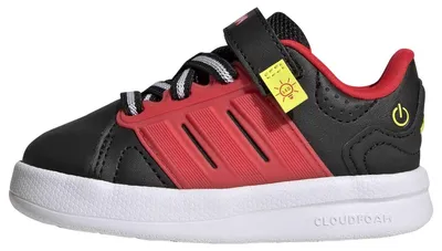 Immagine prodotto di Scarpe per neonati unisex Adidas Lightorama Court, colore: nero/rosso lucido/giallo solare