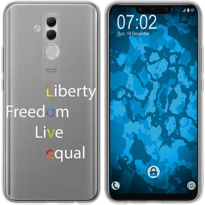 Produktbild von PhoneNatic Case kompatibel mit Huawei Mate 20 Lite Silikon-Hülle pride Wörter M2