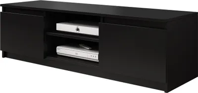 Produktbild von MIRJAN24 TV-Lowboard Dingo, Fernsehschrank, Grifflosem Öffnen, Fernsehtisch, Wohnzimmer TV-Shrank (Farbe: Schwarz Graphit / Schwarz Graphit, ohne Beleuchtung)