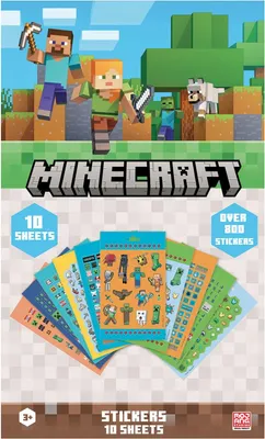 Produktbild von Aufkleber 10 Blätter 800 Aufkleber Minecraft Pyramide