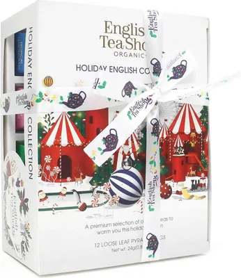Produktbild von ETS - Tee Geschenk mit Schleife "Winter Kollektion, Weiß", BIO, 12 Pyramiden-Beutel