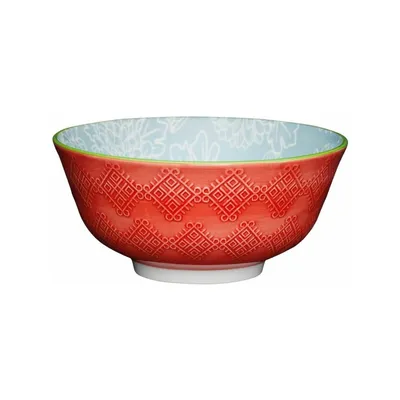 Produktbild von Kitchen Craft KCBOWL13 Schale aus emailliertem Steingut mit Blumenmuster, mehrfarbig