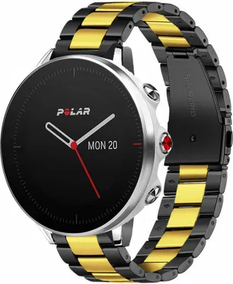 Produktbild von Strap-it Stahlarmband - Kompatibel mit Polar Grit X Armband Ersatzarmband Edelstahl Armband mit faltschließe Sportuhr zubehör für smartwatch 22mm Armband Schwarz