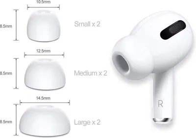 Image de CHPN – Coques compatibles avec les AirPods Pro – Blanc – 6 pièces – 3 tailles – Coques blanches pour AirPods Pro – 3 modèles différents – Universel