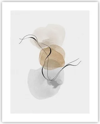 Produktbild von Poster - Poster ohne Rahmen - Abstrakt minimalistisch Aquarell - 40x50 cm - Wand Bild - Wanddeko - Wandbilder - Kunstposter - Wandposter - Bilder - Kunstdruck - Wanddekoration - P2XPA40x50-4827