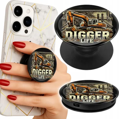Image de Support telephone Popsocket pour doigt / support - KOPARKA MASZYNY BUDOWLANE