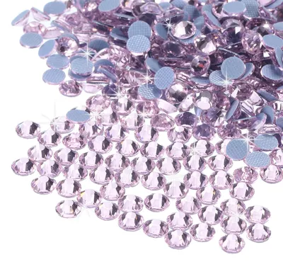 Image de Strass thermocollants - 2880 pièces de cristaux en verre plat - pour la création et la décoration textile - Rose SS6 2mm
