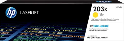 Zdjęcie produktu dla HP 203X - Wysokowydajny - Żółty - Oryginalny - LaserJet - Kaseta z tonerem (CF542X)
