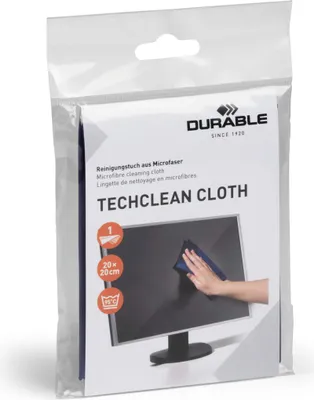 Produktbild von DURABLE Mikrofasertuch TECHCLEAN CLOTH 200x200 mm, 579406 blau