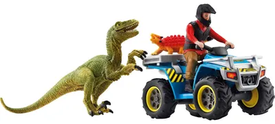 Obrázek produktu pro Útěk dinosaurů před velociraptorem na čtyřkolce