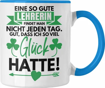 Produktbild von Trendation - Lehrerin Abschiedsgeschenk Tasse Geschenk zum Abschied Klassenlehrerin Beste Lehrerin Geschenkidee (Blau)