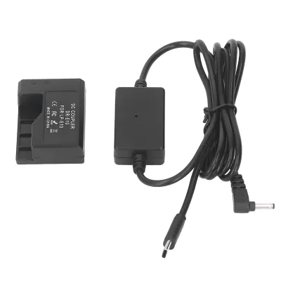 Obrázok produktu pre Atrapa batérie LP-E10 s DC spojkou a sieťovým adaptérom USB-C - pre digitálne fotoaparáty Canon EOS 1100D, 1200D, 1300D, 2000D, T3, T5, T7, Kiss X50/X80