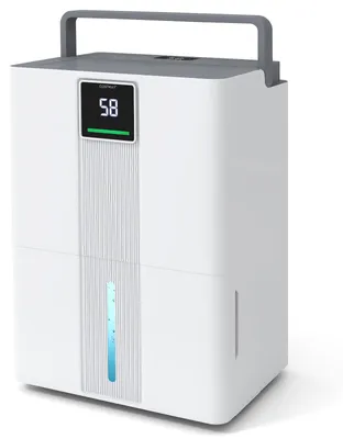 Imagen del producto de Deshumidificador eléctrico - Capacidad de 35 litros por día - Depósito de 5,5 litros - Blanco - Ideal para baño y sótano