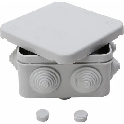 Produktbild von Kopp Aufputz Abzweigdose IP54 IP65 Feuchtraum Set winddicht Verteilerdose 80x80x50mm IP54 grau