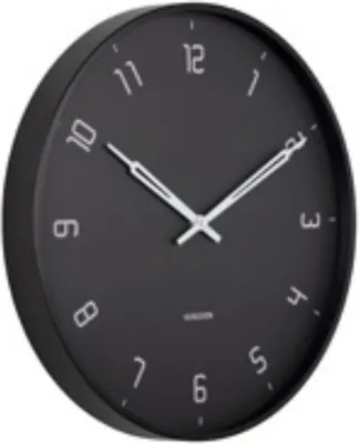 Produktbild von Karlsson - Wanduhr Stark - Schwarz - Ø40cm