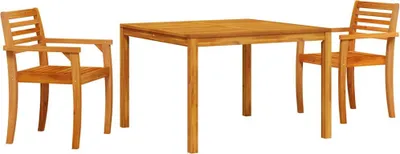 Produktbild von Stabli Möbel Garten Essgruppe 3er-set Braun Massivholz Akazie - Gartenmöbelgarnituren Neu design442482