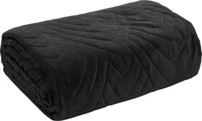 Zdjęcie produktu dla Czarna narzuta Luiz6 170x210 elegancka welurowa pikowana dekoracja