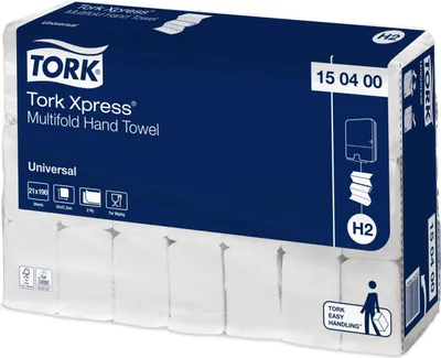 Produktbild von Tork 15 04 00, 3990 Blätter, Papier, Weiß, 575 mm, 370 mm, 215 mm