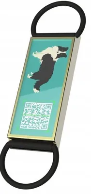 Zdjęcie produktu dla Identyfikator dla Psa z Kodem QR Adresówka Border Collie