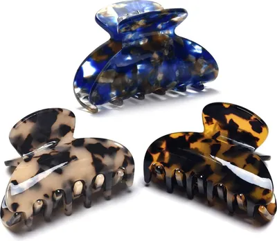 Zdjęcie produktu dla Eleganckie spinki do włosów, zestaw damski, spinki do włosów 6,5 cm, opakowanie 3 szt