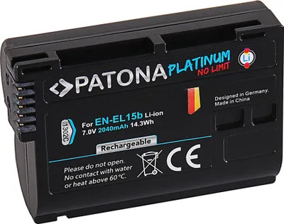 Produktbild von PATONA Platinum Akku f. Nikon EN-EL15b D7000 D7100 D600 D610 D800 D800E D810 D850 Z7 V1
