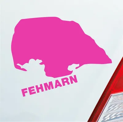 Produktbild von Auto Aufkleber Fehmarn Insel Deutschland Urlaub Spaß 10x8 cm Pink Sticker Heckscheibenaufkleber