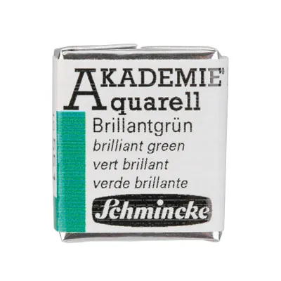 Obrázek produktu pro Schmincke AKADEMIE Akvarel Brillantgruen Akvarel 16 551 044 1/2 Naepfchen