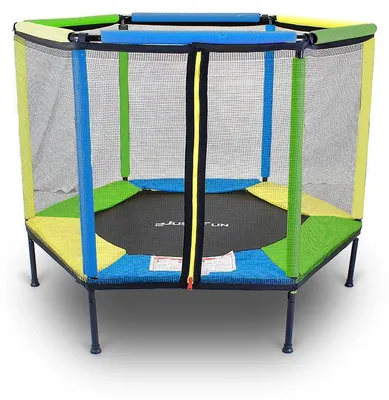 Productafbeelding van Trampoline – Kindertrampoline – Buitenspeelgoed – Hexagonaal – Ø 140 cm – Met Veiligheidsnet