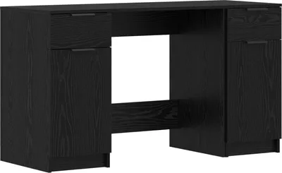 Obrázek produktu pro vidaXL Psací stůl s úložným prostorem vzhled černého dubu 133 x 50 x 75 cm