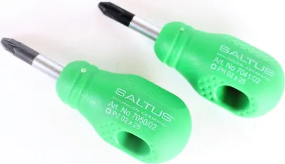 Produktbild von SALTUS Schraubendreher Set 2 teilig Stubby Kreuz PH PZ Schraubenzieher Profi
