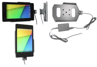 Produktbild von Brodit Gerätehalter 513560 mit Ladefunktion - für Tablets - Asus Google Nexus 7 (2013), Google Nexus 7 (2013), Nexus 7 (2013)