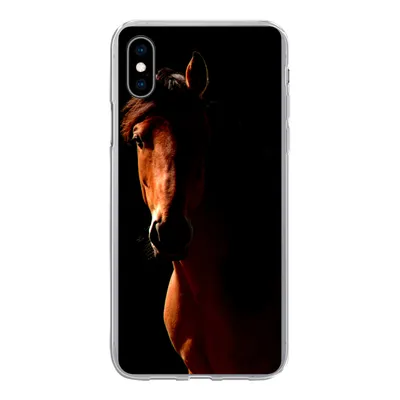Produktbild von MuchoWow® Handyhülle Schutzhülle Hülle für iPhone Xs Pferd - Licht - Porträt Silikon Softcase Handy Hülle - Handytasche