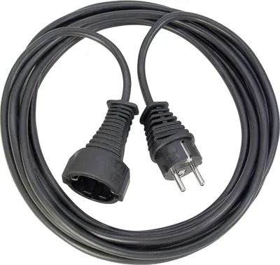 Image de Brennenstuhl Câble prolongateur en plastique avec fiche à contact de protection 2m noir