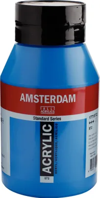 Produktbild von Amsterdam Standard Series Acrylfarbe Flasche 1000 ml Primärzyan 572