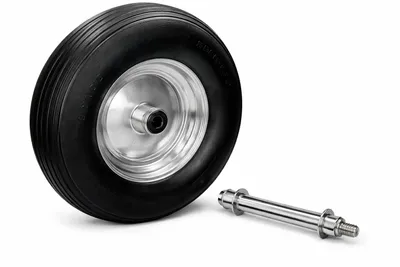 Produktbild von Schubkarrenrad Vollgummi 4.80/4 4.00-8 Ersatzrad Schubkarrenreifen Schwarz