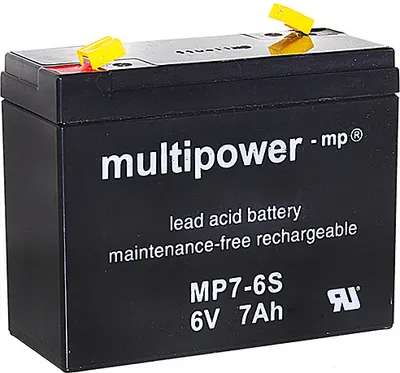 Produktbild von Multipower MP7-6S / 6V 7Ah Blei Akku AGM