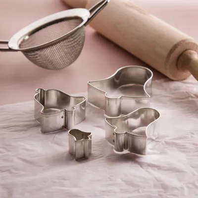 Produktbild von 4-tlg SET Ausstechform Glocke Weihnachten Metall Plätzchenausstecher Ausstecher