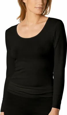 Produktbild von Mey Unterhemd Shirt 1/1 Ärmel Schwarz 70 % Schurwolle 30 % Seide