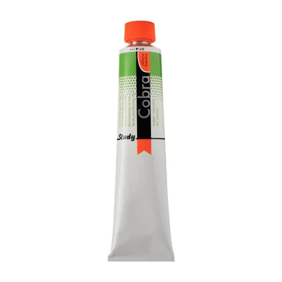 Image de Cobra Study peinture à l'huile mélangeable à l'eau en tube 200 ml, vert permanent vert clair 618
