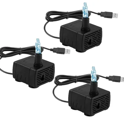 Produktbild von 3 Stück USB Mini Tauchwasserpumpe,180L/H Tauchpumpe Pumpe Aquarium Pumpe