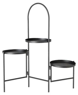 Produktbild von Etagere MAXI schwarz aus Metall schlichtes modernes Design Pflanzenetagere