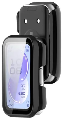 Produktbild von Schutzhülle mit Glas für Huawei Band 11, Bizon Case Watch Adamo, Schwarz