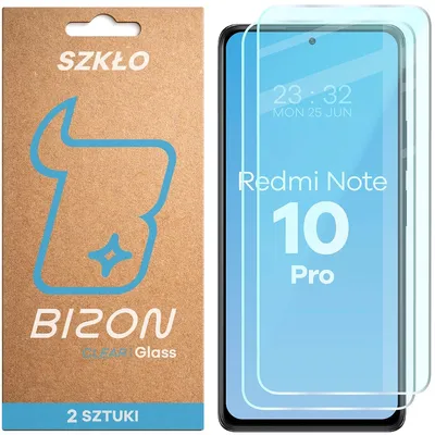 Produktbild von Gehärtetes Glas für Xiaomi Redmi Note 10 Pro, Bizon Glass Clear Duo, 2 Stück