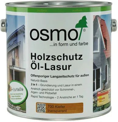 Produktbild von Osmo Holzschutz Öl-Lasur Quarzgrau 2,50 l - 12100286