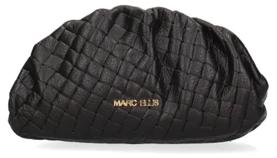 Imagen del producto de Bolso de hombro para mujer, de cuero genuino, con costuras y cadena dorada. Marca: Marc Ellis