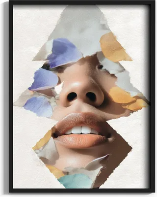 Produktbild von Modernes Bild auf Kunstleder „Frau der Erde U16“  60x80, Zertifikat, Alurahmen