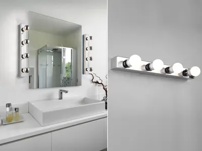 Image de Trio d'appliques salle de bain THEATRO chrome