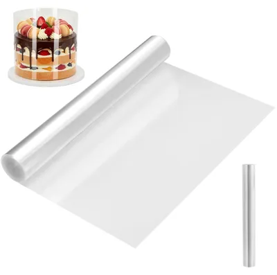 Acetatfolie 30 cm x 10 m, transparent, für Torten und Desserts