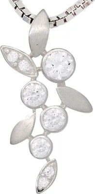 Produktbild von JOBO Anhänger 925 Sterling Silber rhodiniert teilmattiert mit Zirkonia